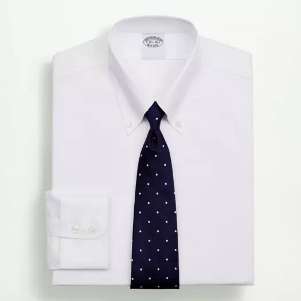 Brookes Brothers 100% Cotton Dress Shirt - Snap Tab Collar - 15-33